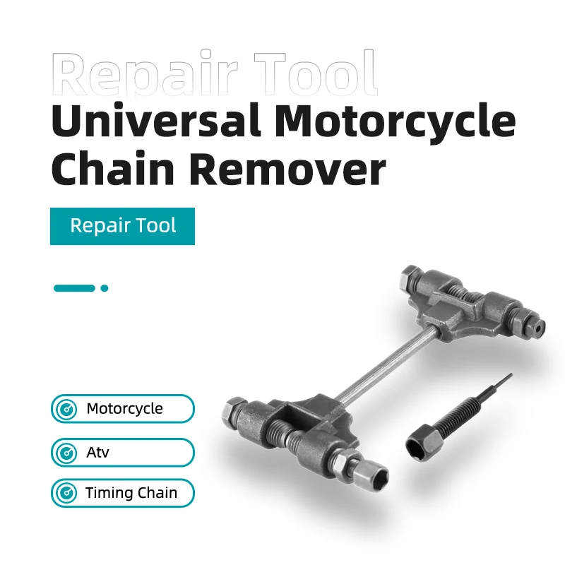 

Universal Motorcycle Chain Remover Repair Tool Heavy Duty Forging Steel - Rivet Remover for Motorcycle ATV Timing Chain