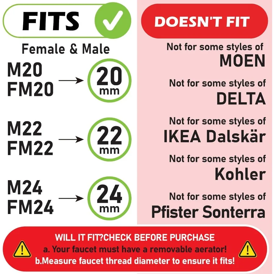 Przedłużka do baterii z obrotowym dyszą, aerator do kranu z możliwością obracania o 1440 stopni, z dwoma trybami strumienia dla dzieci i regulacją do łazienki.