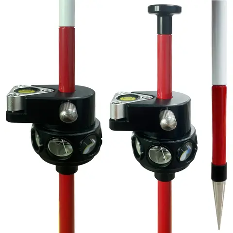 5910-24YL 5910-24RW 360 Degree Reflective Prism with 4 Poles For SECO for Topcon for Leica Total Station Surveying Instruments
