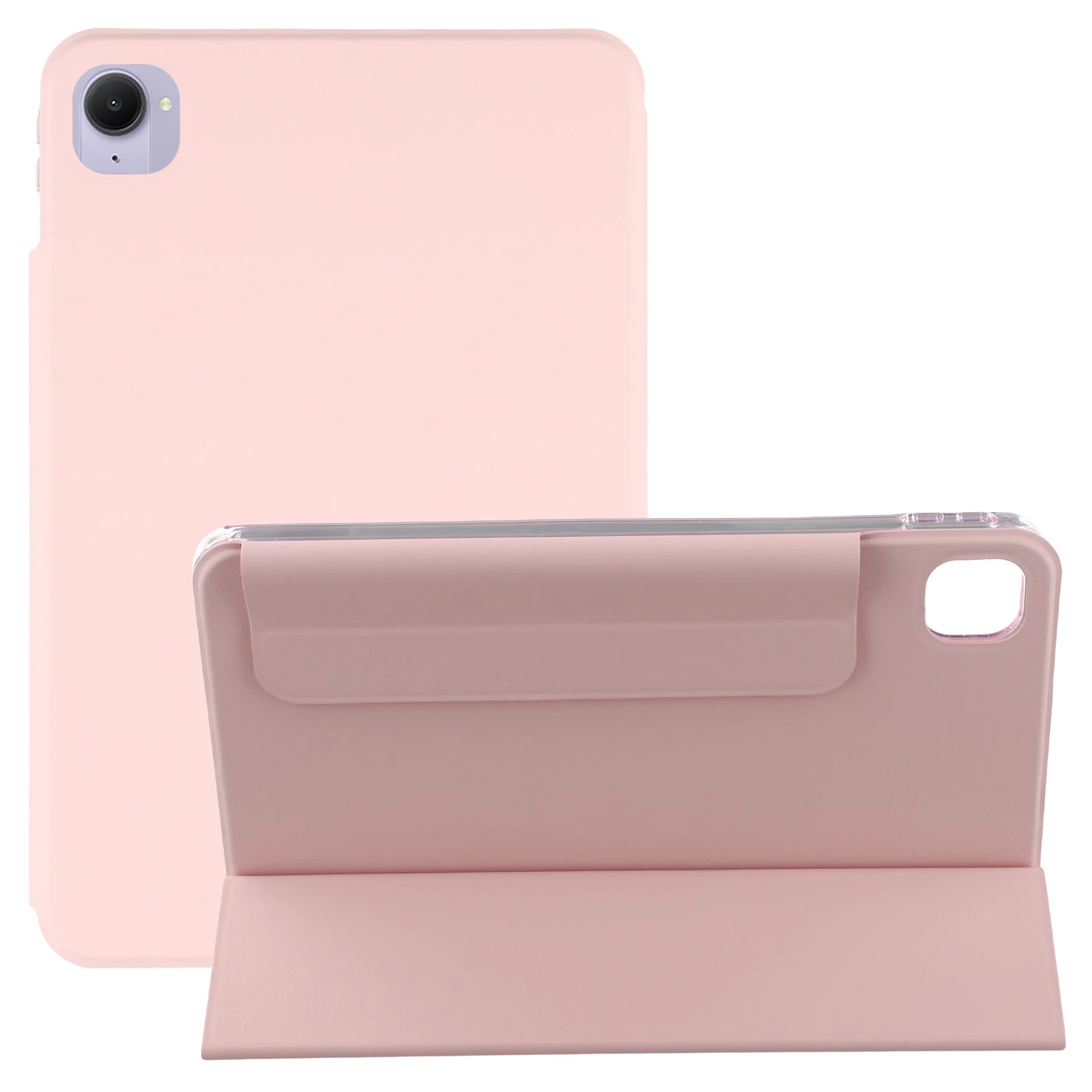 

For Xiaomi Redmi K Pad Case Folding Stand Magnetic Leather Tablet Cover - Pink