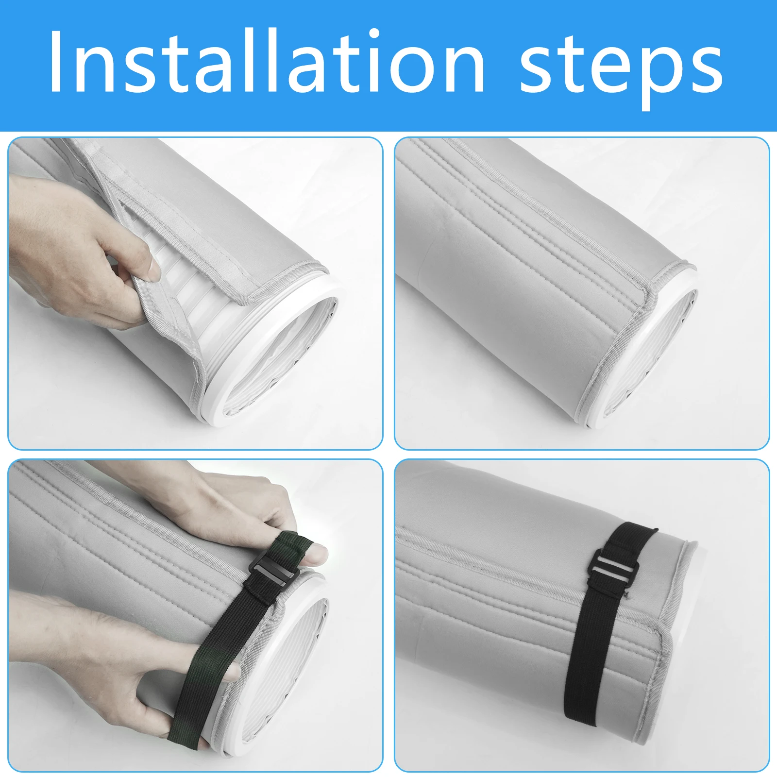 Universal Air Conditioner Hose Cover Exhaust Pipe Protection Cover Waterproof Dustproof Heat Insulation Wrap Portable