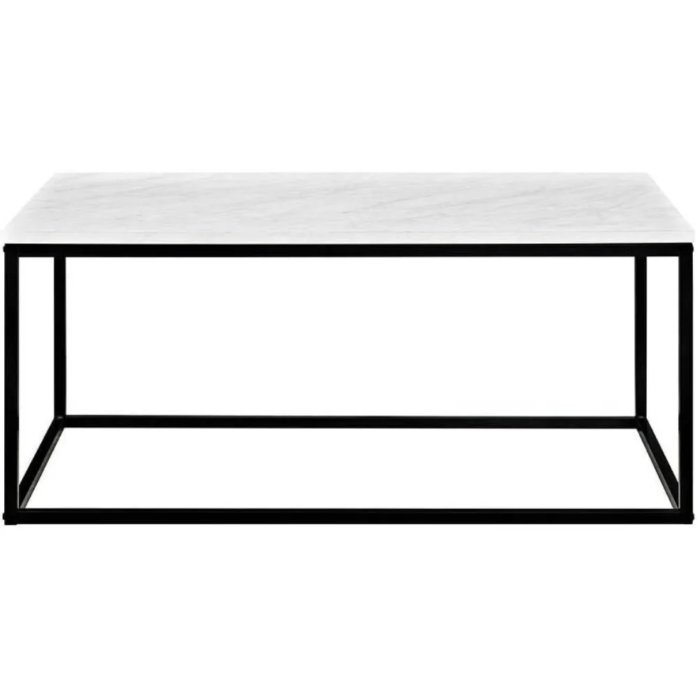 Modern Marble Metal Frame Open Rectangular Coffee Coffee Table Living Room Ottoman Table End Table