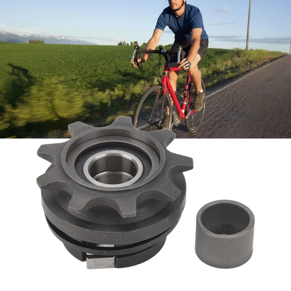 

9T 12mm Bicycle Freewheel Steel+Aluminum Alloy Black Bicycle Sprocket Silent Easy to Install for 412 Folding Bicycle