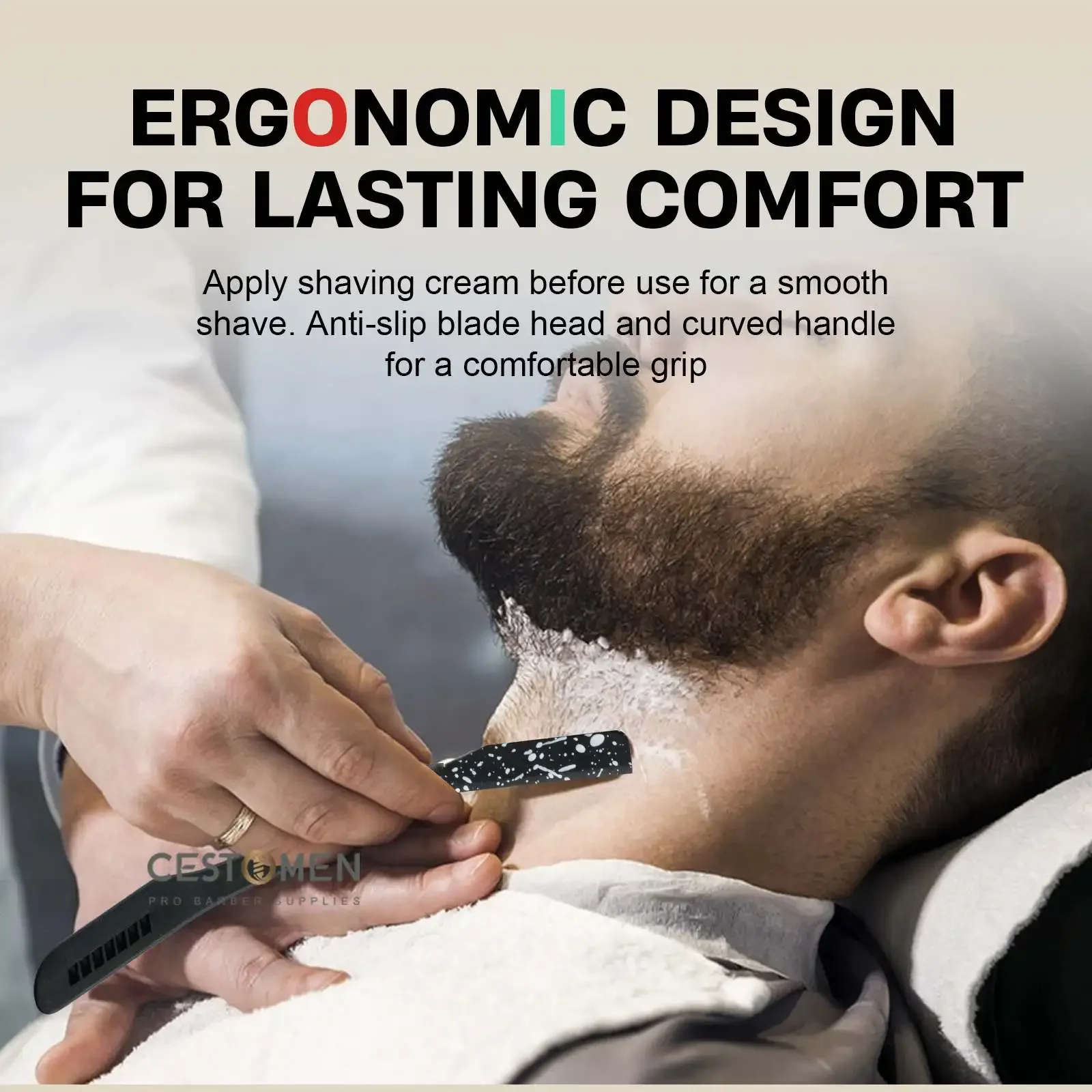 Men Classic Folding Shaving Razor Camouflage Pattern Manual Shave Tool With Extendable Stand Portable Retractable Beard Trimmer