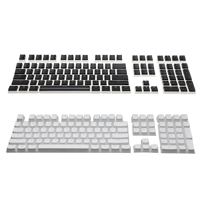 

108 PBT Key Cap For MX Mechanical Keyboard Double Shot Shine Through ANSI ISO OEM Profile Pudding Keyset 108 PBT Key Cap