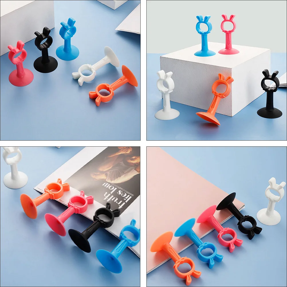 

10pcs Catch Wall Door Sucking Pad Protector Hold-Open Sucking Pad For Smooth Surface Silicone Mini Door Holder