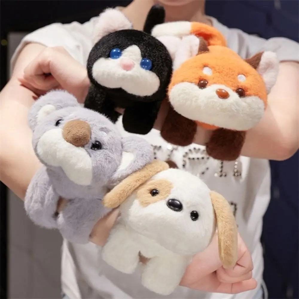 Raccoon Slap Bracelet Series Koala Cat Plush Doll Slap Bracelet Cute Doll Capybara Panda Plush Wrist Band Christmas Toy