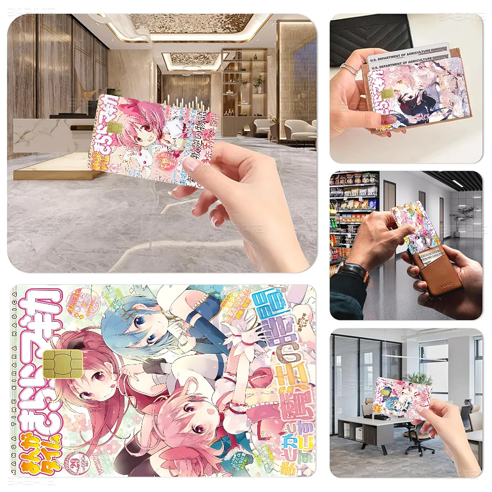 Puella Magi Madoka Magica Anmie Sticker Film Skin Cover For Credit Card Debit Bank Card Front