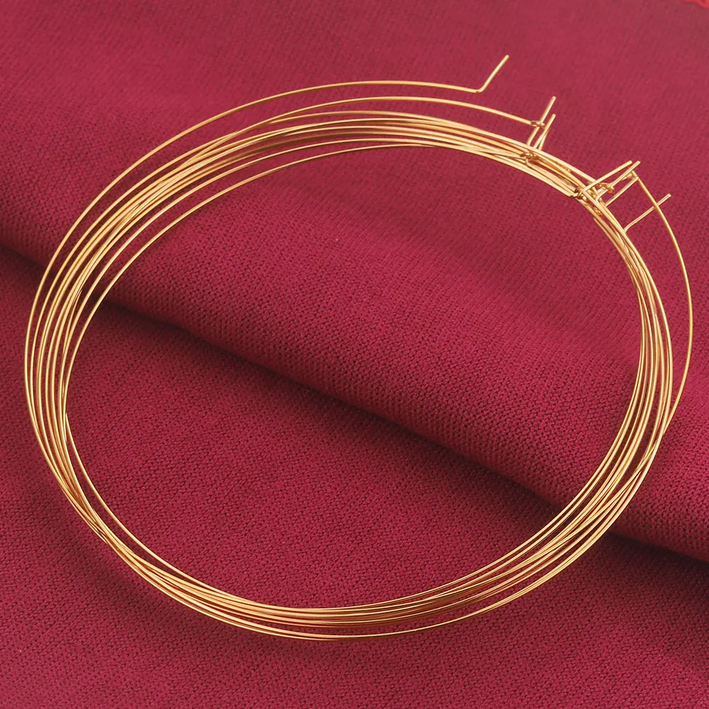 10pcs Stainless Steel 10cm Large Circle Ear Wires Hoops Loop PVD Gold Plated Earrings Charms DIY Dangle Jewelry Making Supplies