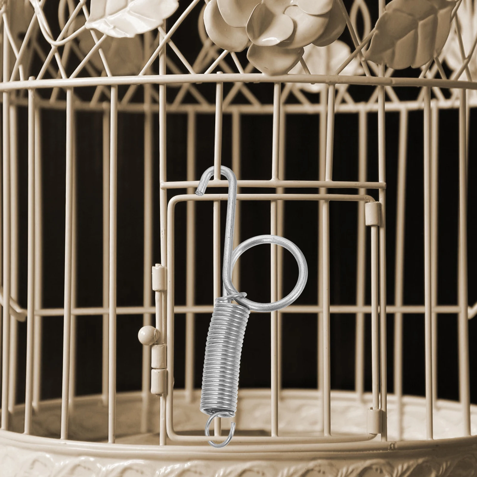 

20Pcs Cage Door Spring Hooks Rabbit Cage Door Lock Clip Hooks Spring Latch for Bird Chicken Pigeon Quail Bird Feeder Fixed Hook