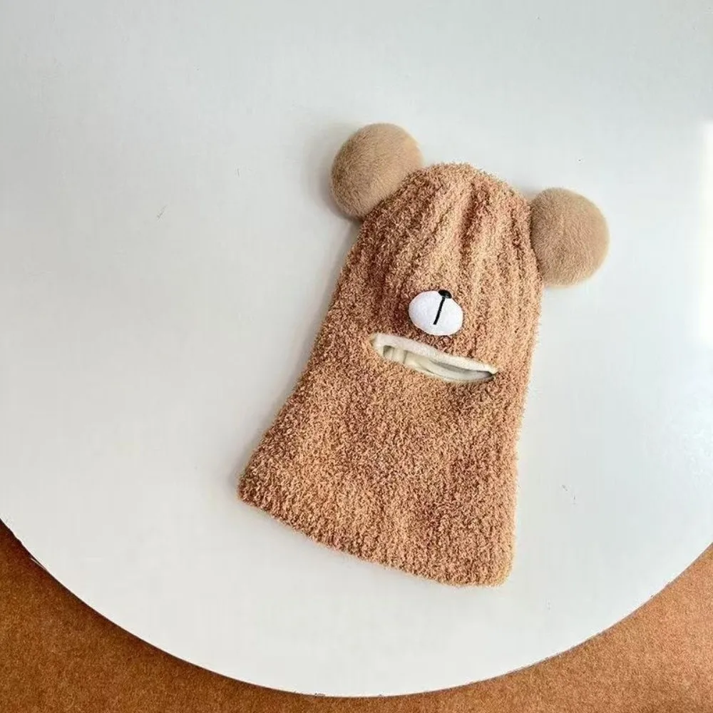 جديد وشاح دافئ قناع قبعة متكاملة Coldproof يندبروف الرقبة أدفأ محبوك لطيف الدب البلوز قبعة الرياضة في الهواء الطلق
