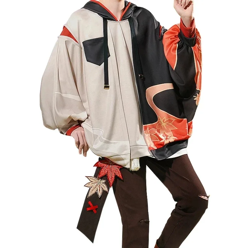 Game Kaedehara Doujin Genshin Impact Kazuha Casual Wear Cosplay Costume Hoodiex;8's,6;