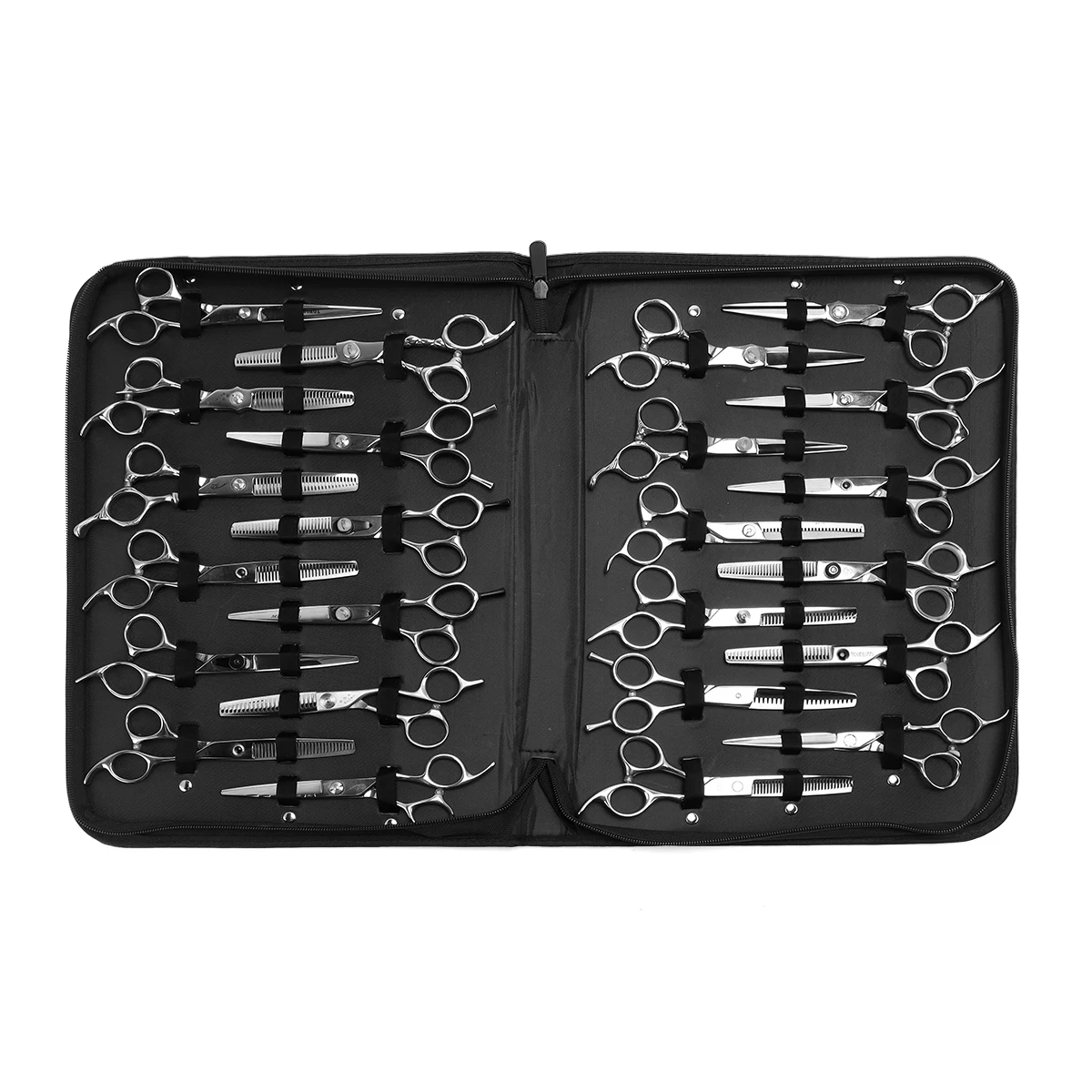 24 Grids Barber Schere Lagerung Fall Salon Pu Leder Tasche Haarschnitt Schere Holdster Tasche Tragbare Friseur Lagerung Box Werkzeug – Detail 9
