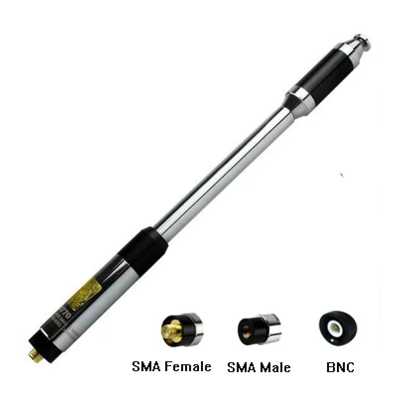 Original RH770 Telescopic Antenna SMA-Female/Male/BNC Dual Band 144/430Mhz High Gain RH-770 Antenna For Baofeng Kenwood Radio