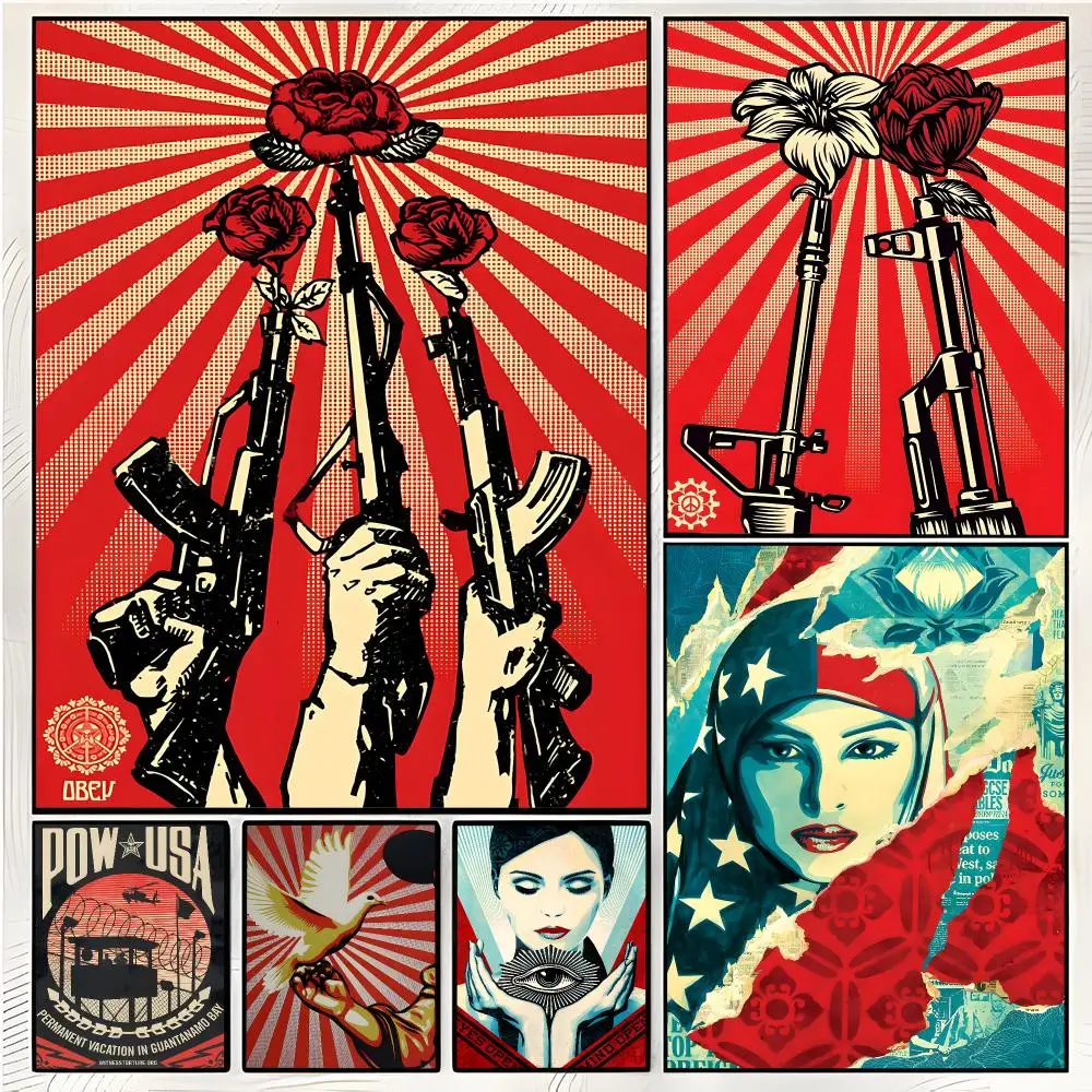 rey artist streetart S-Shepard Fairey Poster Superior Home Space  Indoor Decorative Art & Home Decor