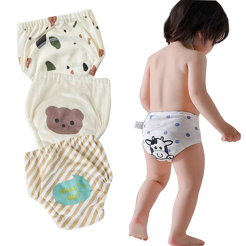 New Ins Hot Fashion Reusable Baby Potty Training Panties Washable Infant Cloth Diaper Nappy Pants Toddler Kids Diapers Panties