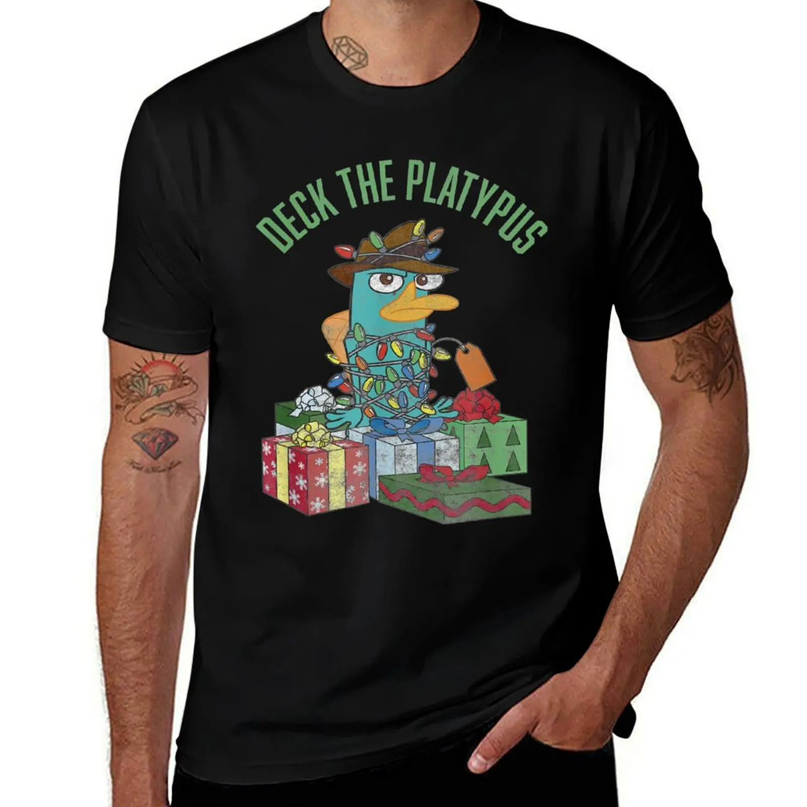 

The Deck tshirt Platypus T-Shirt dark shirt shirts t Christmas summer cotton 100% funny Perry t man T-Shirt humor