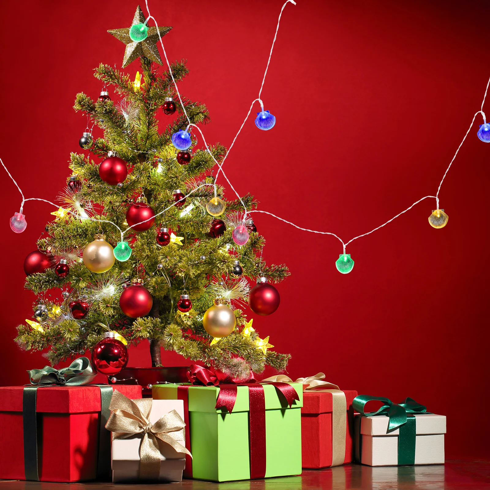 

10 LED Sea Shell String Light Decorative Pendant 1.5m Beach Party String Lights Romantic Bedroom Decorative Lamp