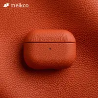 Melkco Funda de cuero genuino Premium para Apple AirPods Pro 1 2 3 AirPods 3 4 generación auriculares Bluetooth funda protectora para auriculares