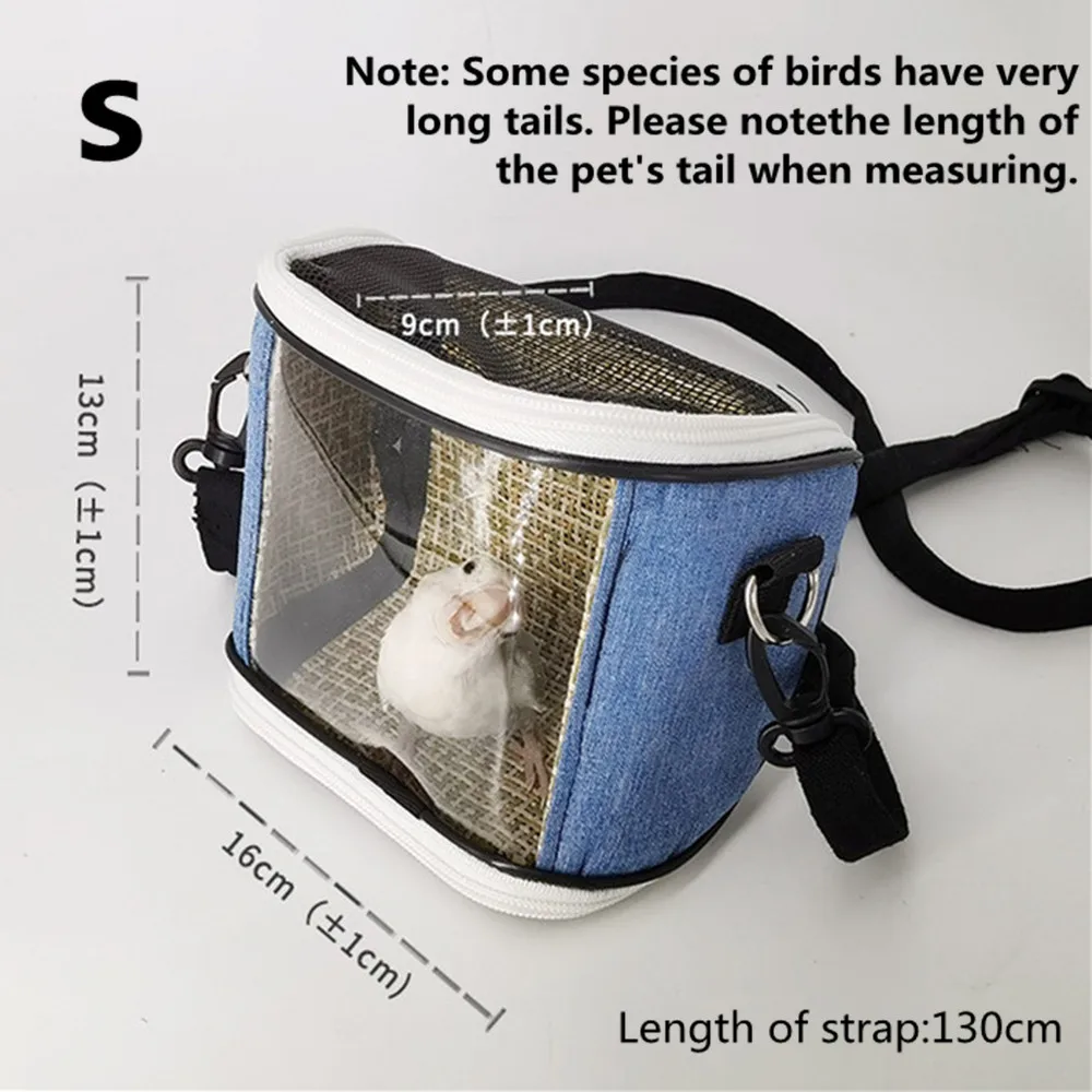 Lightweight  Birds Carrier Bag Pet Bird Cage  for Tiny Birds Hamsters Guinea Pigs Lizards Travel Portable Pet Parrot Backpack