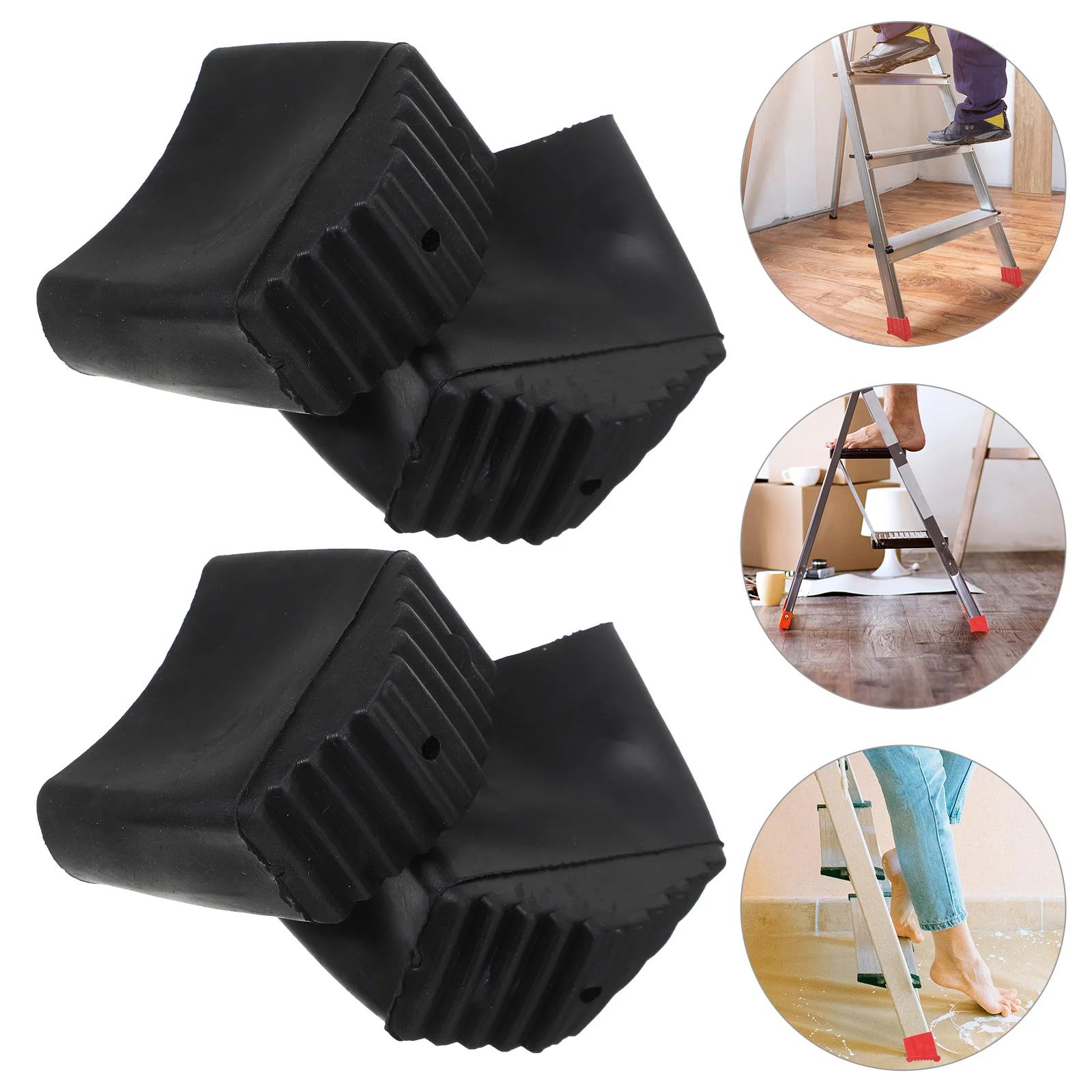 

4 Pcs Ladder Feet Household Protector Anti-skid Pad Ladders for Home Foot Step Protective Rubber Mat Multi-function Cushion