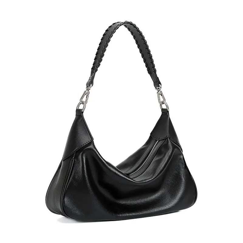 

Genuine Leather Women's Bag 2025 New Luxury Designer Women Shoulder Bag Fashion Cowhide Crossbody Hobos Bags Female Handbags