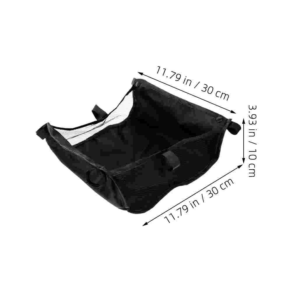 2 Pcs Baby Stroller Accessories Cart Storage Bag Attachment Sling Cargo Net Black