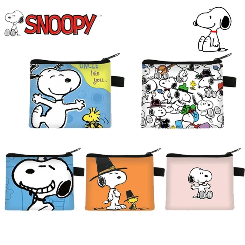 Kawai Snoopy Coin Purse Students Cute High Sense Card Bag High Value Ins Joker Bag Bank Card Bus Card Bag Cartoon Small Wallet