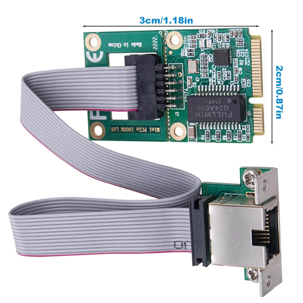 Mini PCI-E Network Card RTL8111H Mini PCIe Network Adapter RJ45 Port Mini PCI Express Gigabit Ethernet Card for Desktop PC