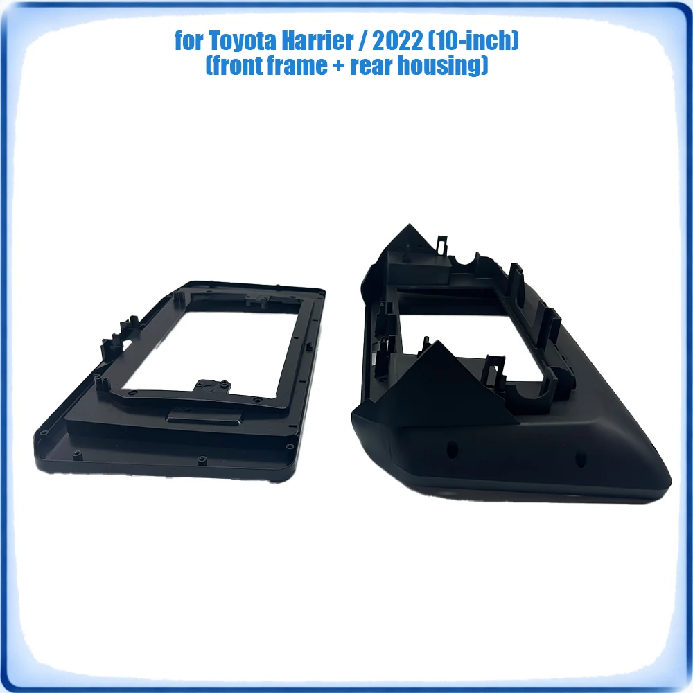 Car Radio Fascia Frame Front Panel+Back Cover For Toyota Harrier 2022 10 inch With Wiring Harness Car Accessories Plug & Play