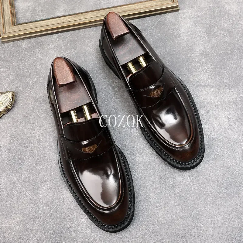 2024 New Men Business Leather Shoes with Cowhide Feet Create A Comfortable Soft-soled Soft Leather Surface for Work