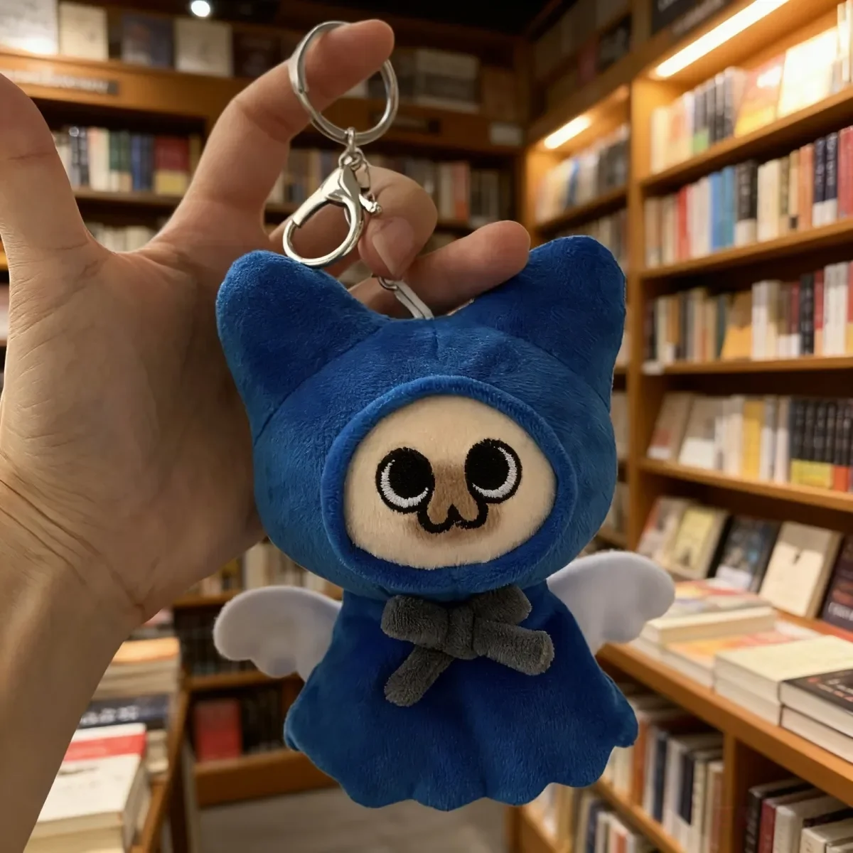 محشوة 10 سنتيمتر لعبة الوحش هنتر الملاك Felyne القطن دمية على ظهره المفاتيح حلية أو الاطفال الكبار هدية عيد ميلاد #1