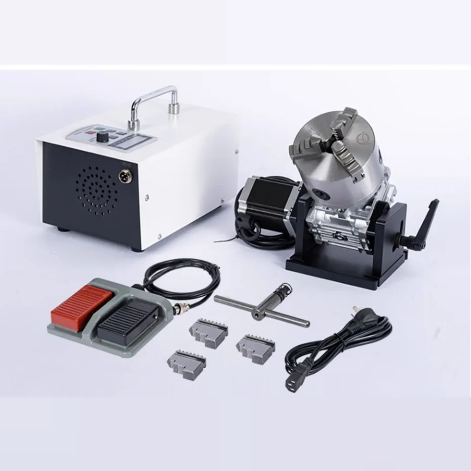 Automatic Speed Control Rotary Table Displacement Machine Argon Arc Welding Laser Welding Ring Seam Welding Table D80100 Chuck