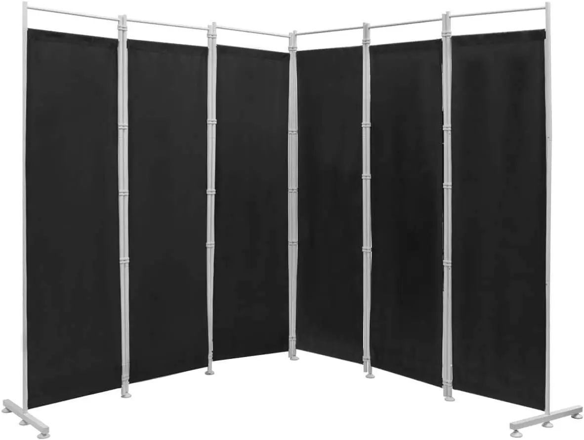 

Nightc 6 Ft Room Divider, 6 Panel Folding Wall Divider, Freestanding Partition with Adjustable Foot Pads, Perfect Priv
