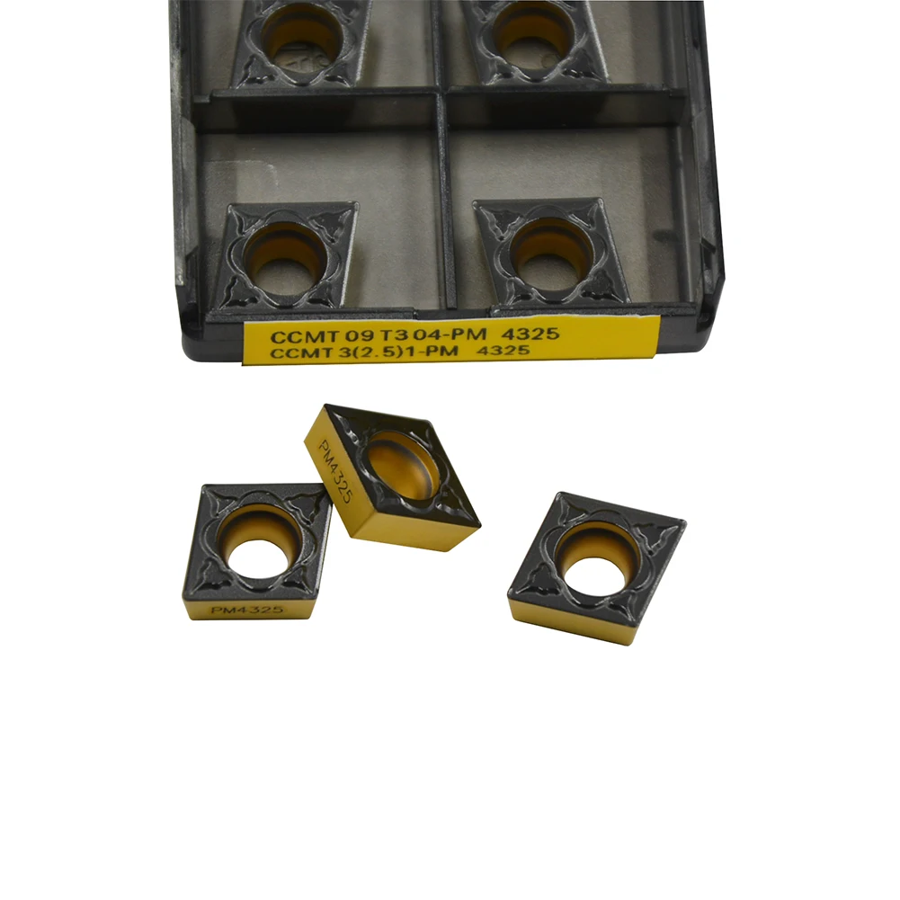 10 PCS CCMT3(2.5)1 3(2.5)2 CCMT09T304 CCMT09T308 PM4325/4425 KM3225 CCMT CNC turning insert Tough and wear-resistant