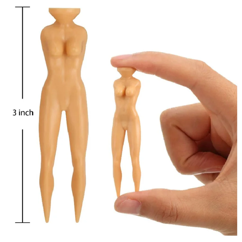 50PCS 3 Inch Plastic Golf Tees Lady Tees Woman Golf Tees Nude Golf Tees for Golf Training