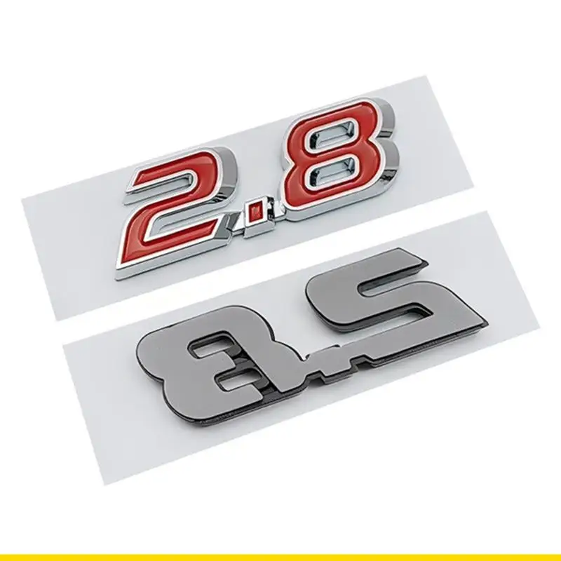 SZCH 3D ABS 2.8 Car Badge Multiple Styles for Trunk Accent and Body Styling Tasks