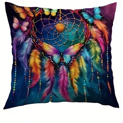 أجراس الرياح الربيعية وأغطية وسائد على شكل فراشة جميلة مناسبة لأغطية الوسائد المزخرفة لغرفة نوم السيارة والأريكة