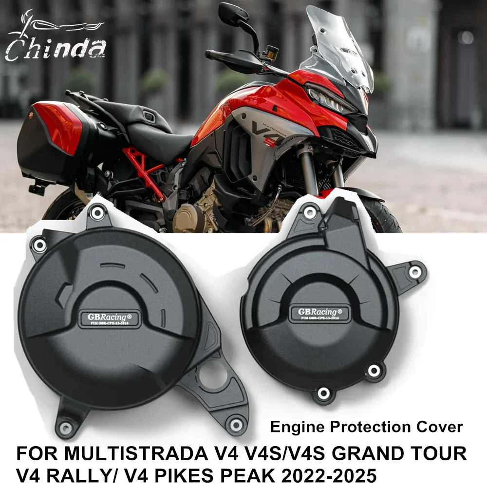 

For Ducati Multistrada V4 / V4S / V4 Rally / V4 Pikes Peak 2022-2025 Motorcycle Engine Cover Sets Bonnet Protector Engine Cove