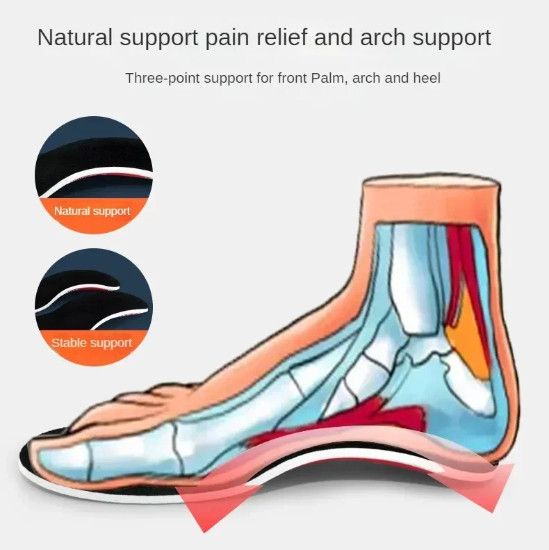 1PAIR Orthotic Insoles Arch Support Flatfoot Orthopedic Insoles For Feet Ease Pressure Of Air Movement Damping Cushion Pad