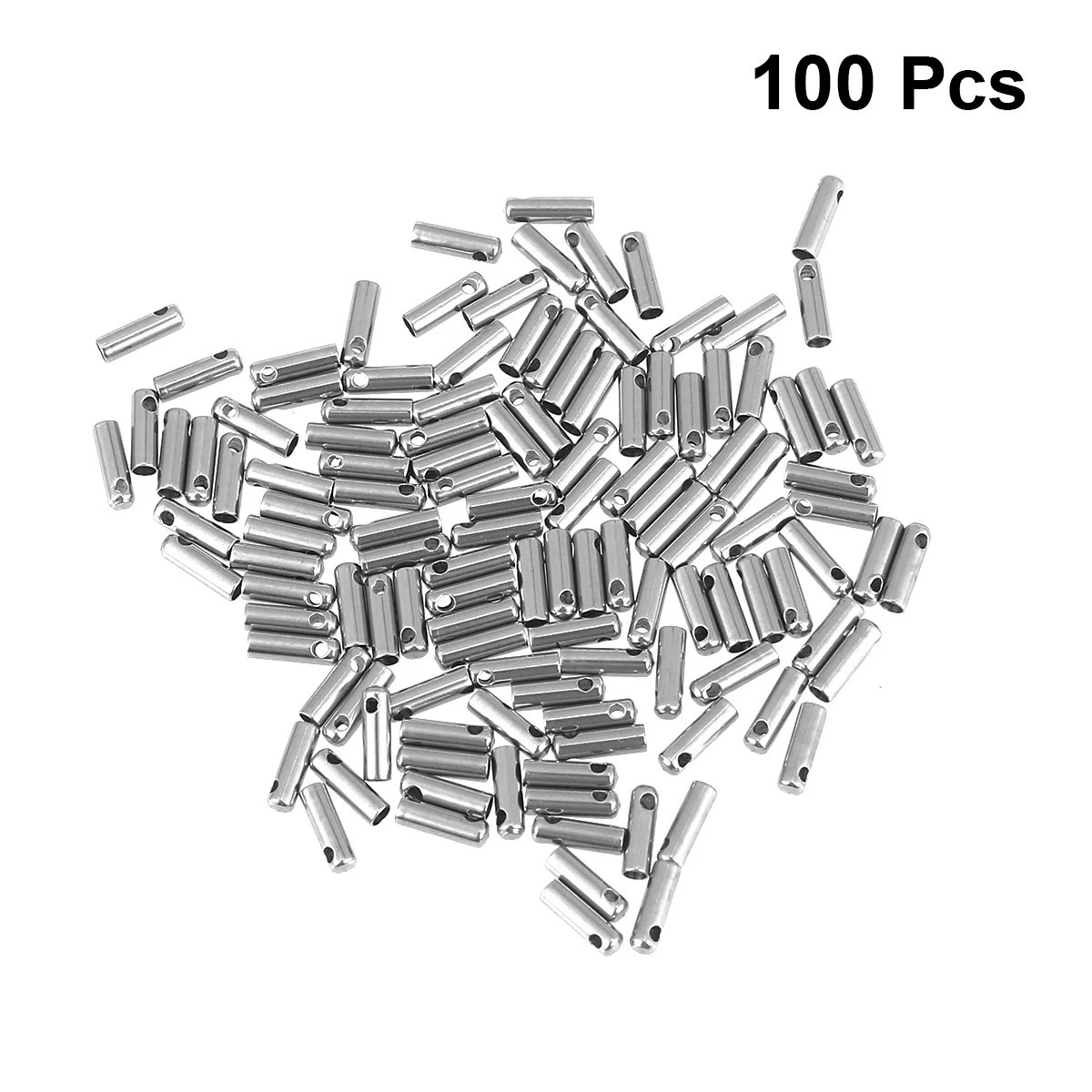 

100Pcs Snake Head Buckle Stainless Steel Chain Connectors Durable Cord Ends Jewelry Making End Caps Terminators