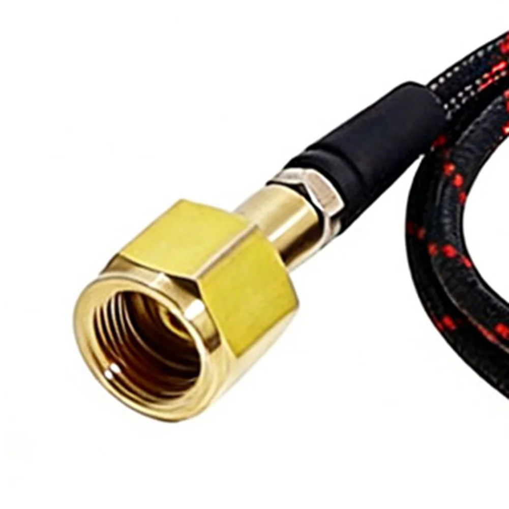 24 36 60 Inch Stainless Steel M10 Male To Female Reducer Black Band Red Thread Gold Plated Fitting For Outdoor Grill Gas Line