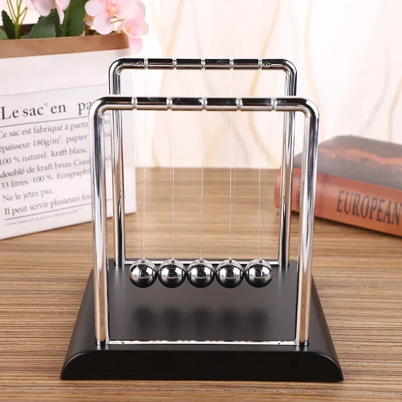Newton\'s Cradle Balance Steel Ball Teaching Supplies Physics Science Pendulum Desktop Toys Stress Relief Gifts Home Decoration