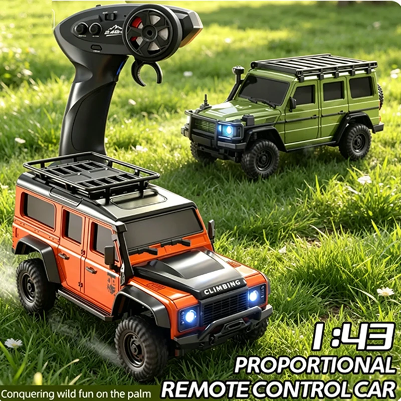 1/43 R43 Series 4WD RC Off-Road Car 2.4G Climbing Drift Desktop Mini Remote Control Car Indoor Hobby Stress Relief Toy for Boys