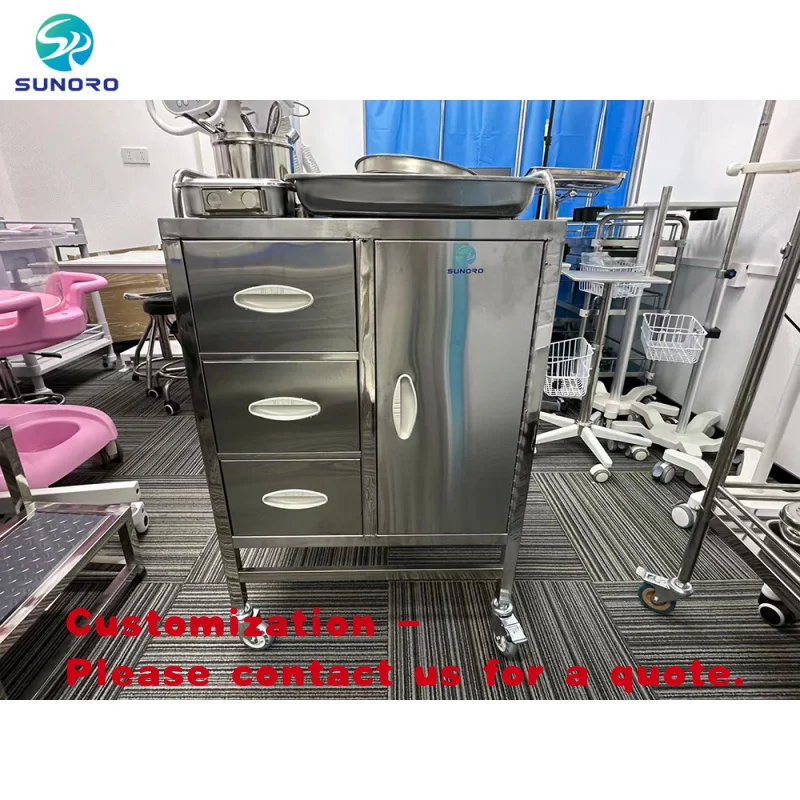 

Медицинская тележка из нержавеющей стали для больниц, тележка для лекарств, тележка для процедур