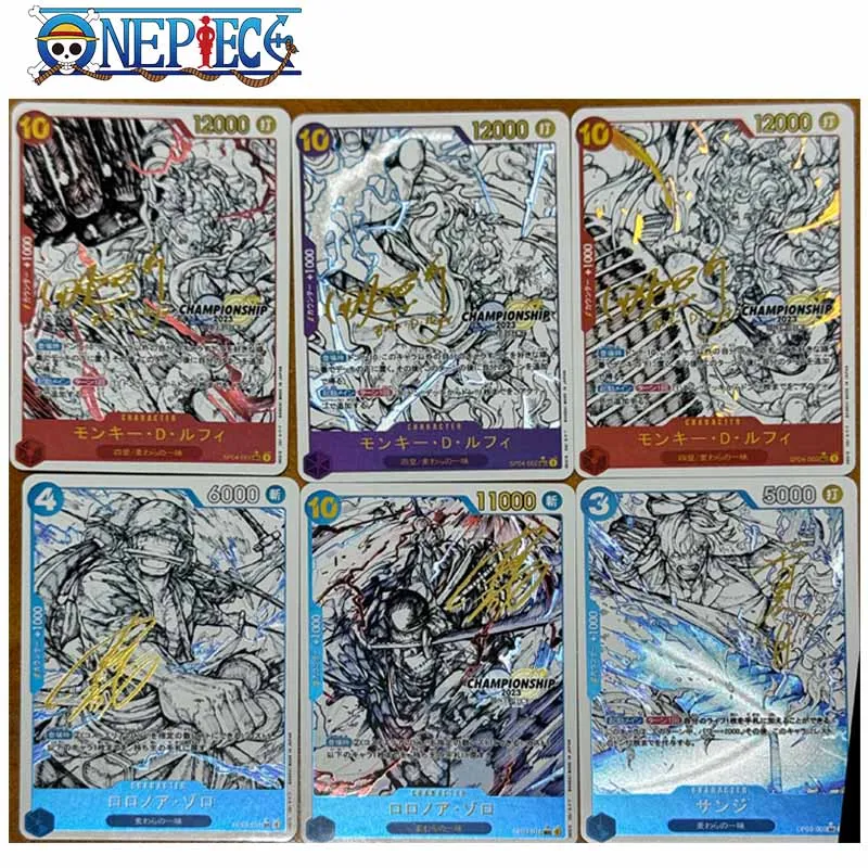 

One Piece Card DIY Coarse flash Four Emperors Luffy Zoron shanks Boys anime collectible cards Christmas birthday presents