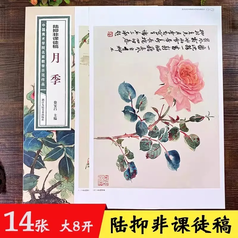 Chinese Painting Copybook Tutorial Book, Flower & Bird Painting Tutorial, Mogu & Freehand Techniques, Step by Step Guide