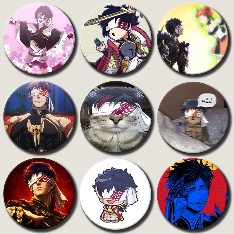 

New Anime Character Qin Shi Huang Pins Tinplate Badge Cartoon Brooches for Backpack Hat Clothes Decoration Fans Collection Gifts
