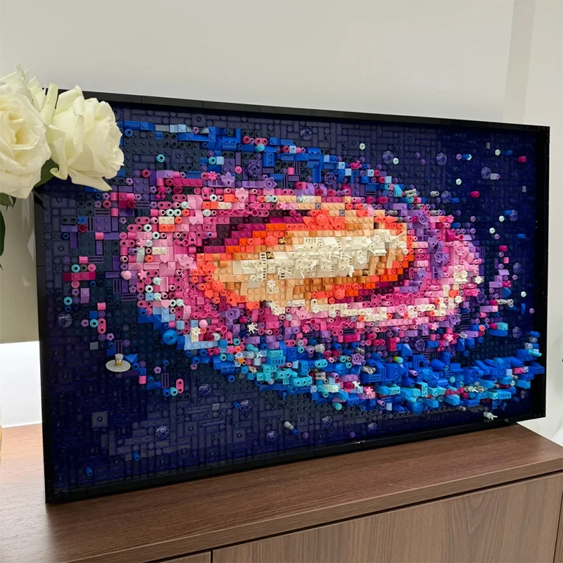 3091PCS Creative 3D The Milky Way Galaxy Painting Building Blocks Famous Nebula Art Photo Frame Home Decorations Toys Adult Gift