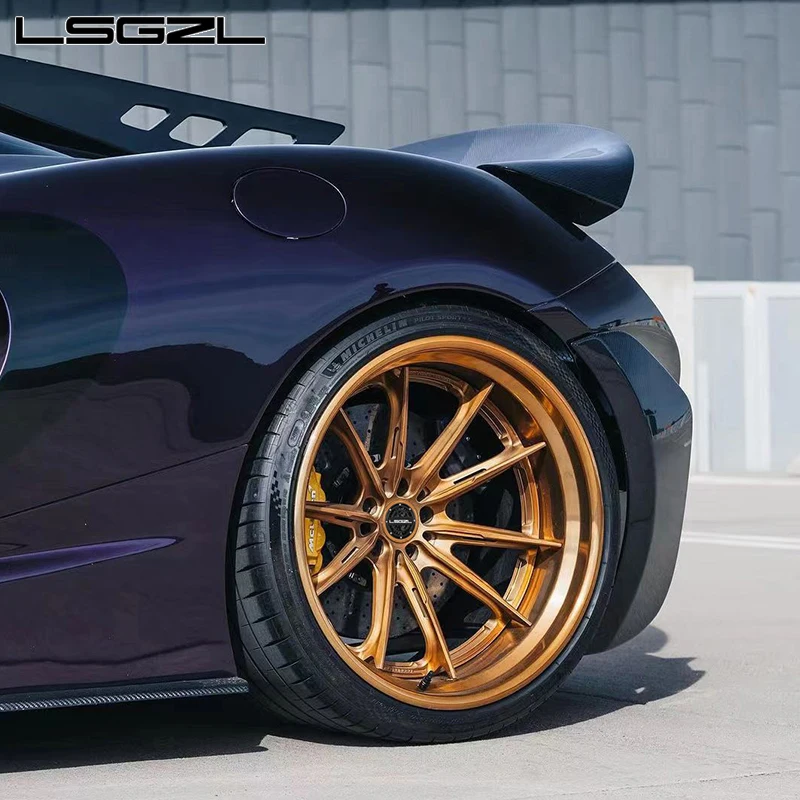 Custom Carbon Fiber Forged Rims Deep Dish Chrome 5x114.3 5x130 5x120 5x112 18 20 21 22 24 Inch Wheel for mclaren 720s BMW